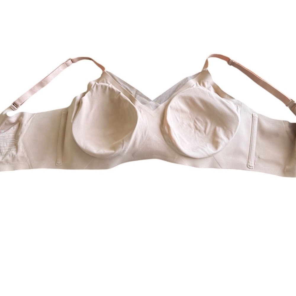 Honeylove Crossover Bra Wireless Support Sand Nude Minimalist Women Size L - Picture 6 of 8